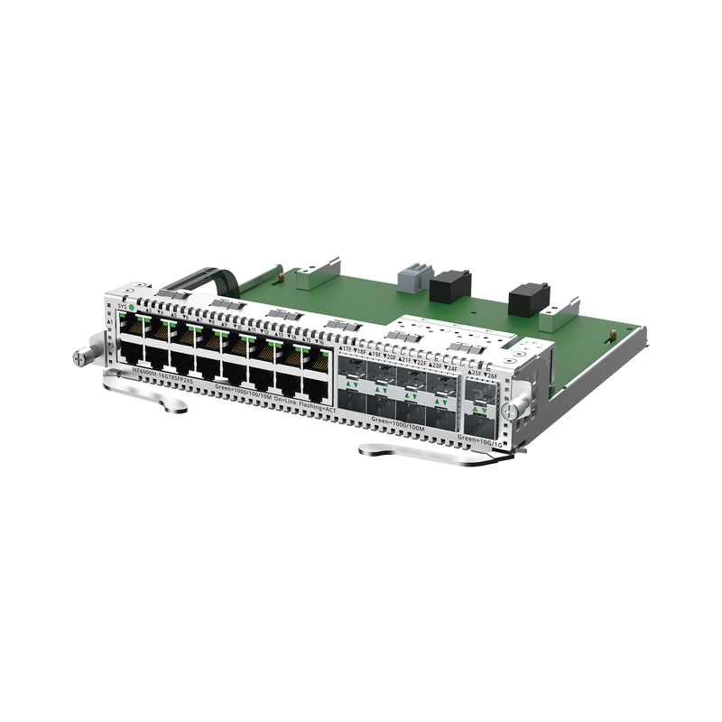 MF6000M-16GT8SFP2XS e-Lighten Tarjeta Modular para OLT modelo RG-NBF6002M, 16 puertos Ethernet de 1G, 8 puertos SFP de 1G y 2 puertos SFP+ de 10G
