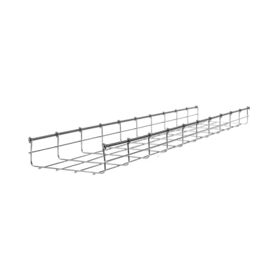 MG-50-434EZ Charola Tipo Malla 66/250 mm, Acabado Electro Zinc, Hasta 263 Cables Cat6, Tramo de 3 Metros