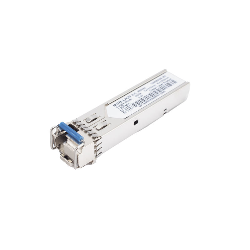 MGB-LA20 Transceptor WDM mini-Gbic SFP 1G LC TX:1310nm RX:1550 para fibra Mono Modo 20 Km, Requiere MGB-LB20