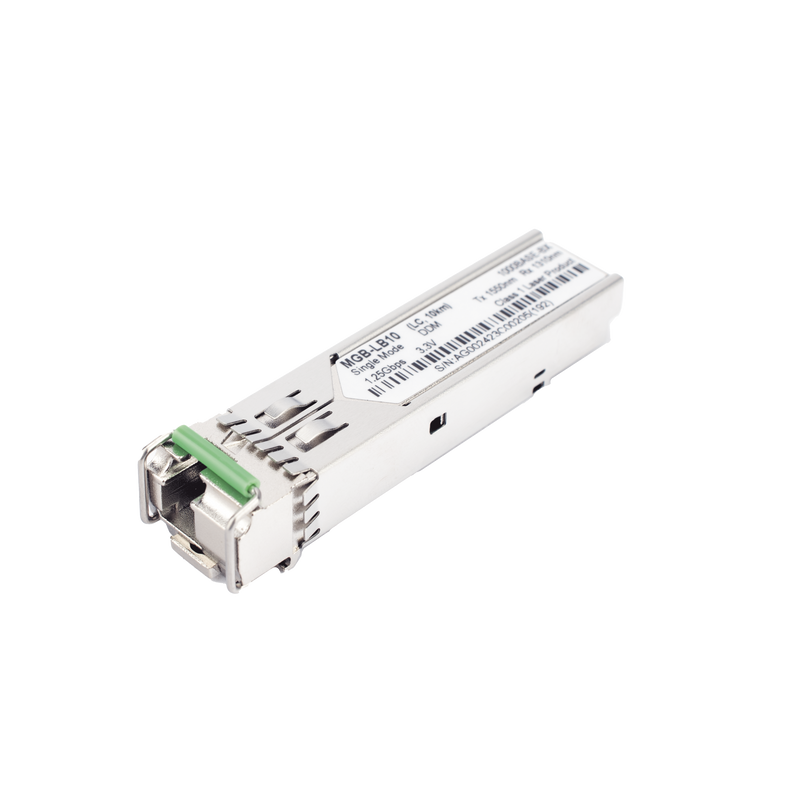 MGB-LB10 Transceptor mini-Gbic SFP 1G LC TX:1550nm RX:1310 para fibra Mono Modo 10 Km WDM, Requiere MGB-LA10