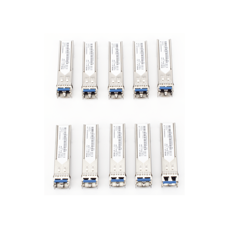 MGB-TLX-10PCS Paquete de 10 Piezas del Transceptor Industrial mini-Gbic SFP 1G LC TX:1310nm Para Fibra Mono Modo 20 Km