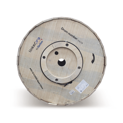 Carrete de 4 km de Fibra Óptica Aérea Mini ADSS (ASU) G.652D, Monomodo de 12 Hilos, Exterior, Span 120, Loose Tube - Toer