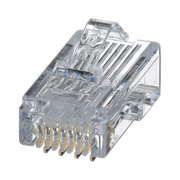 Plug RJ45 Cat5e, Para Cable UTP de Calibres 24-26 AWG, Chapado en Oro de 50 micras, Paquete de 100 piezas - Toer