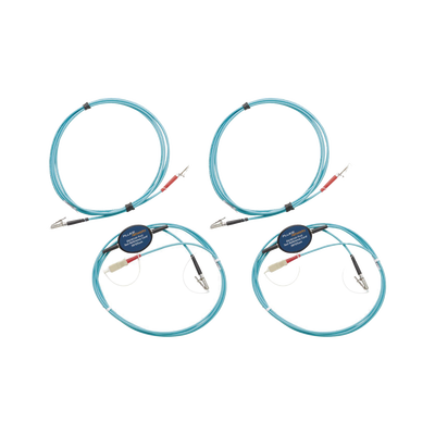 Kit de Cables de Referencia de Comprobación Multimodo CertiFiber Pro, Para Fibras con Conectores LC de 50µm (2 SC/LC Metálico, 2 LC/LC Metálico), de 2 Metros (6.56 Pies)