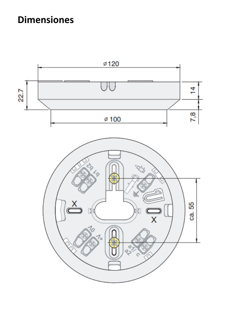 BOSCH F_MS400B - Base con Logo BOSCH compatible con Sensores serie 425