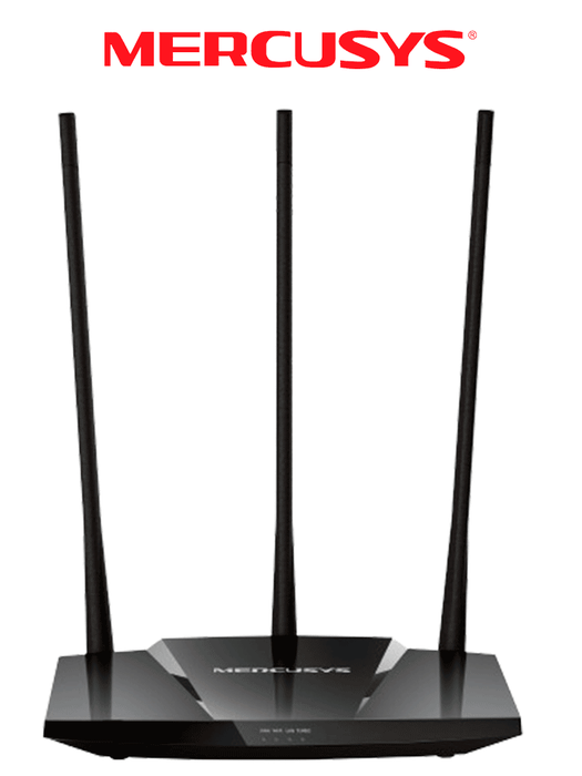 MERCUSYS MW330HP -  Router inalámbrico N de alta potencia, velocidad de 300 Mbps en 2.4 GHz, con 1 puerto WAN Fast Ethernet y 3 puertos LAN Fast Ethernet. Ofrece cobertura ampliada de WiFi con 3 antenas de 7 dBi y función de control parental.
