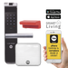 Kit Cerradura con manija YMF40A y HUB, Apertura por,  Código, Biometría y apertura por SMARTPHONE, Para puertas de 35 a 90 mm de espesor - Toer