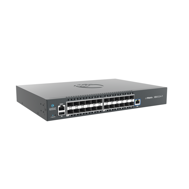 MXEX3024XFXA00 Switch cnMatrix EX3024F Ideal para Distribución en una Red Empresarial / 24 Puertos de Fibra Óptica SFP+(10 Gbps) / Capa 2 y Capa 3 / Doble Fuente de Alimentación en Corriente Alterna / Gestión Gratuita Desde la Nube