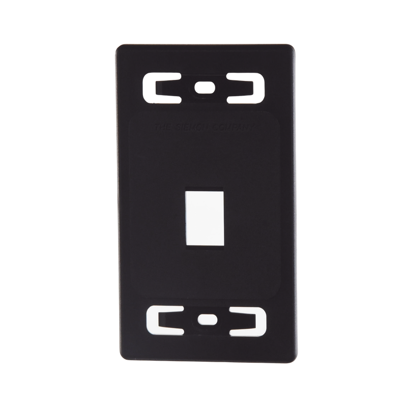 MX-FP-S-01-01 Placa de pared modular MAX, de 1 salida, Color Negro