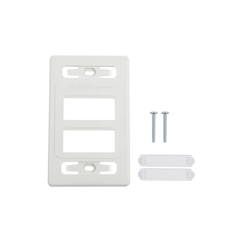 MX-FP-S-06-02B Placa de pared modular MAX, de 6 salidas, color blanco, versión bulk (Sin Empaque Individual)
