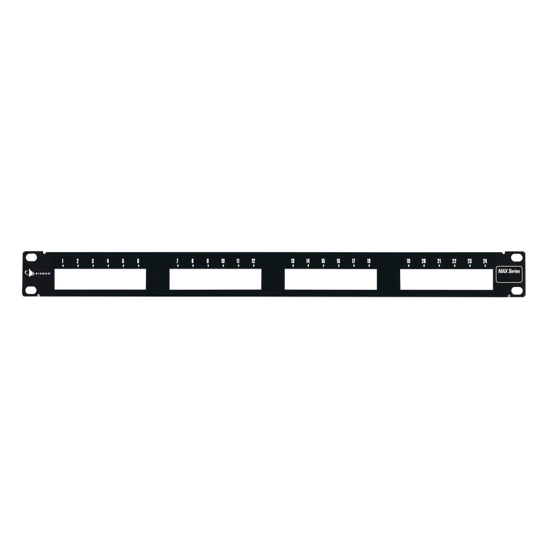 MX-PNL-24 Patch Panel MAX Modular (vacío), de 24 Puertos, Plano, 1UR