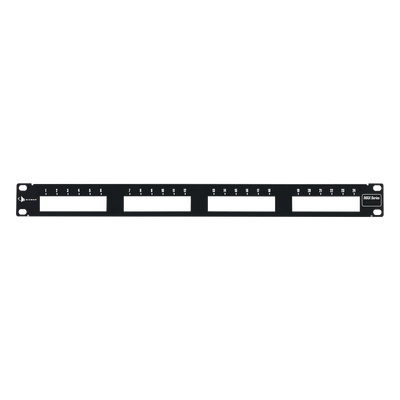 Patch Panel MAX Modular (vacío), de 24 Puertos, Plano, 1UR - Toer