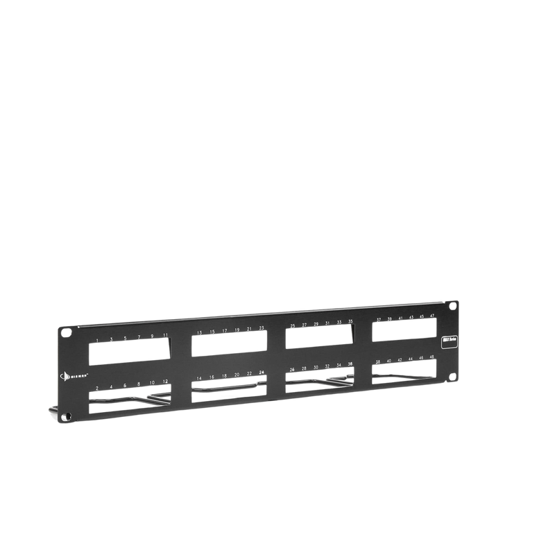 MX-PNL-48-C PATCH PANEL MAX VACIO ID VERTICAL UTP 48 PTOS PLANO 2U NEGRO