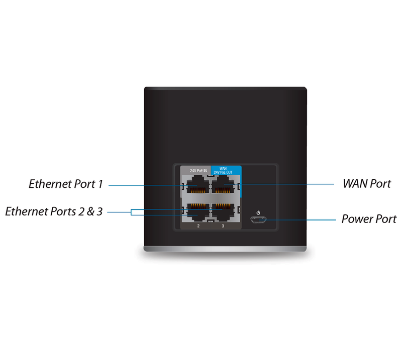 UBIQUITI ACB-ISP - Router inalámbrico AirCube con 4 puertos Fast Ethernet y WiFi 2.4GHz hasta 300 Mbps.