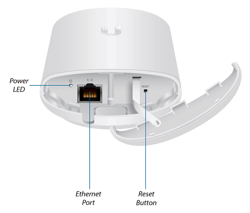 UBIQUITI NANOSTATION AC LOCO5AC- Radio con Antena Integrada AirMax AC 5.8GHz para uso en exteriores, con tecnología MIMO. Cuenta con una antena panel de 13dBi y una potencia de transmisión de 25dBm. No incluye adaptador PoE.