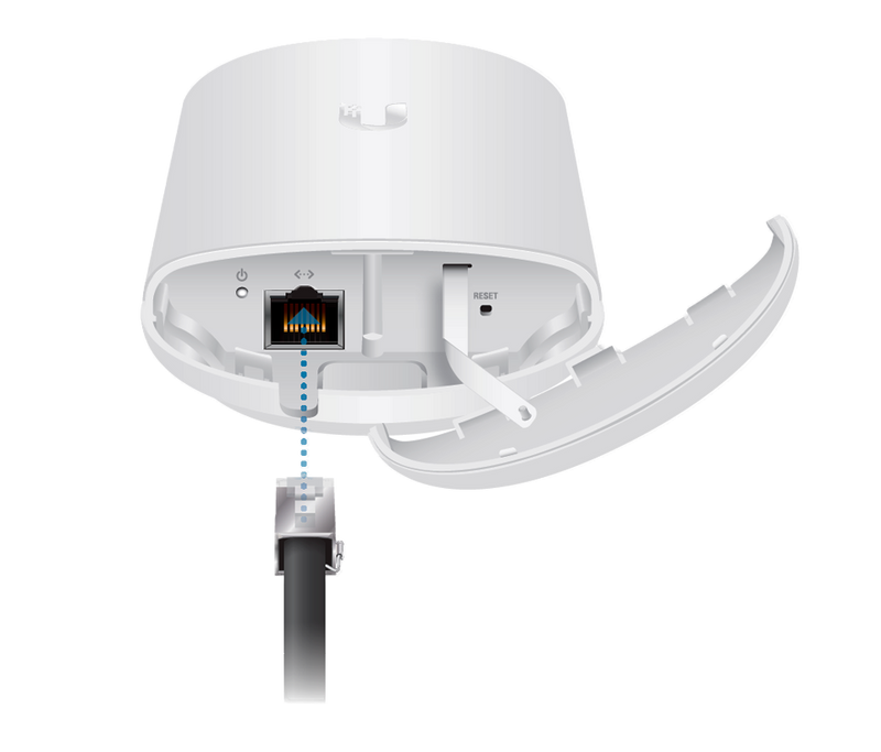 UBIQUITI NANOSTATION AC LOCO5AC- Radio con Antena Integrada AirMax AC 5.8GHz para uso en exteriores, con tecnología MIMO. Cuenta con una antena panel de 13dBi y una potencia de transmisión de 25dBm. No incluye adaptador PoE.