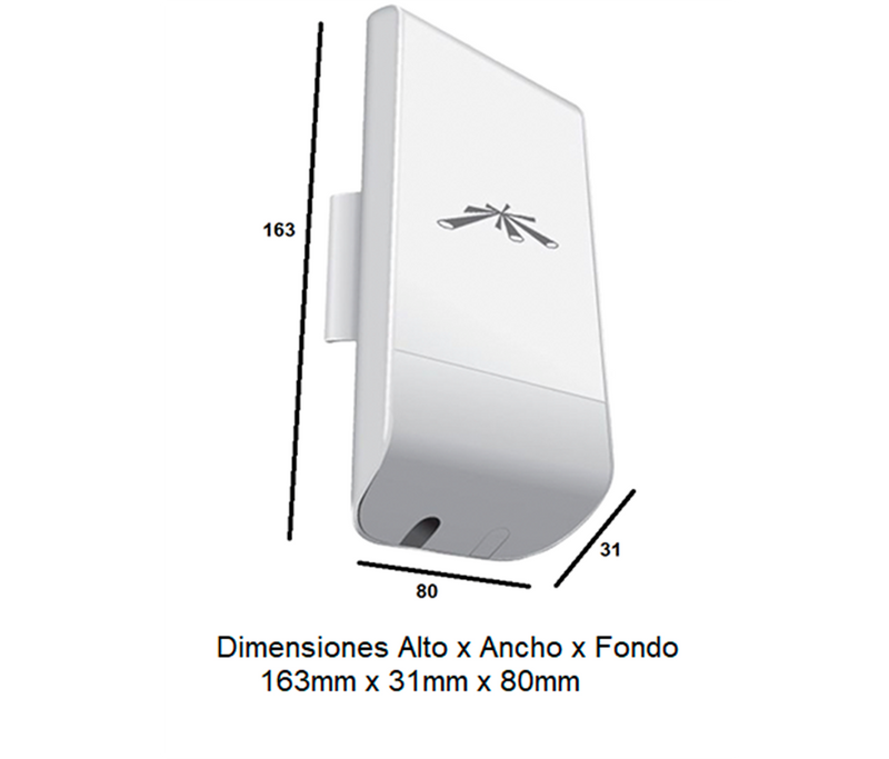 UBIQUITI NANOSTATION LOCOM2 - Radio con antena integrada Airmax 2.4GHz para uso en exteriores con tecnología MIMO. Cuenta con un panel de antena de 8 dBi y una potencia de transmisión de 23 dBm, ofrece un rendimiento de hasta 150 Mbp