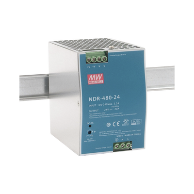 Fuente de Poder Industrial de 480W, salida 24 Vcc, para montaje en Riel Din - Toer