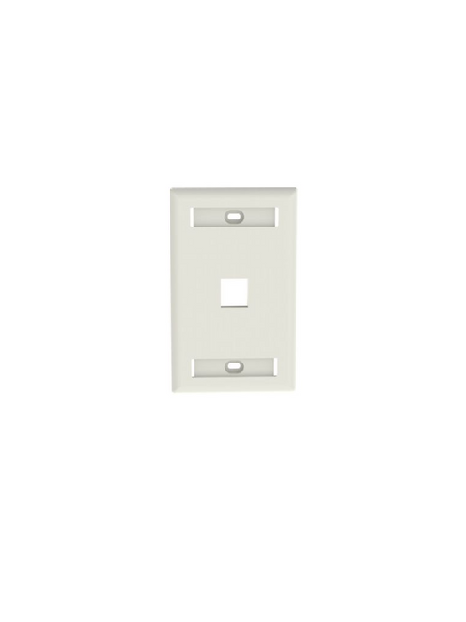 PANDUIT NK1FWHY - Faceplate de pared / 1 puerto / Color Blanco /La placa frontal NetKey™ es compatible con un módulo Keystone