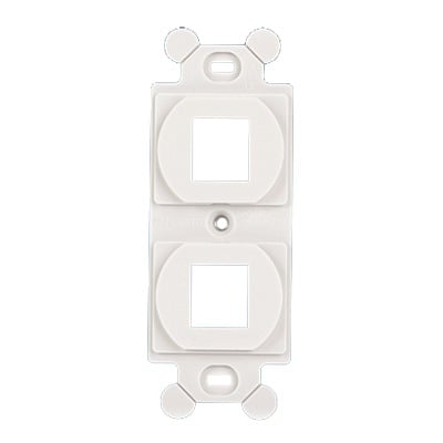 Marco de Módulo Dúplex, Para Placas Frontales Estándar NEMA 106, Acepta 2 Módulos Keystone, Color Blanco Mate