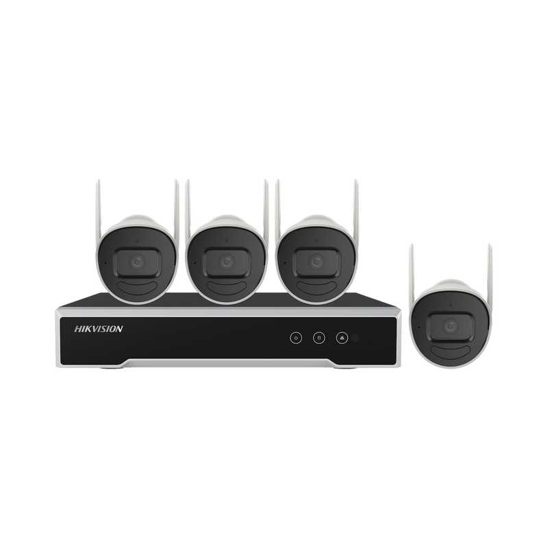NK42W0H-1T(E) Kit IP Inalámbrico 1080p / NVR 4 Canales / 4 Cámaras Bala para Exterior / 1 HDD de 1 TB / Modo Repetidor