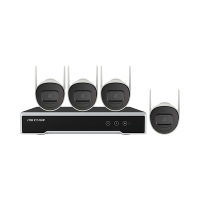 Kit IP Inalámbrico 1080p / NVR 4 Canales / 4 Cámaras Bala para Exterior / 1 HDD de 1 TB / Modo Repetidor - Toer