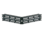 Panel de Parcheo Modular Keystone (Sin Conectores), Angulado, de 48 Puertos, 2UR - Toer