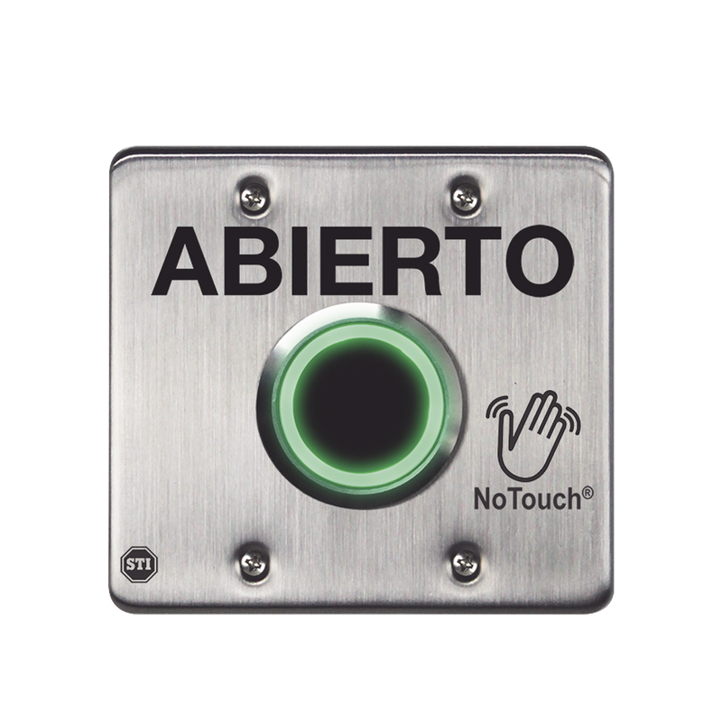 Interruptor IR NoTouch® de Acero Inoxidable, Salida Doble, ABIERTO