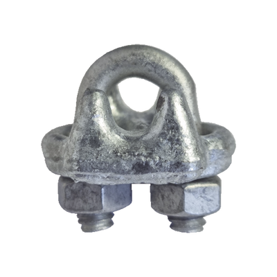Nudo/ Perro/ Abrazadera Acero Forjado para Cable de 1/8", Galv. por Inmersión en Caliente. - Toer