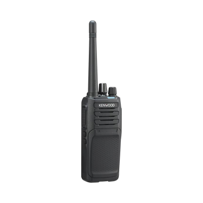 Radio portátil VHF 136-174 MHz, Digital DMR-Analógico, Intrínsecamente Seguro, 5 Watts, 64 Canales, Roaming, Encriptación, GPS*, Inc. antena, batería, cargador y clip
