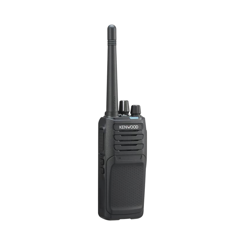 Radio portátil VHF  136-174 MHz, Digital NXDN-Analógico, 5 Watts, 64 Canales, Roaming, Encriptación, GPS*, Inc. antena, batería, cargador y clip