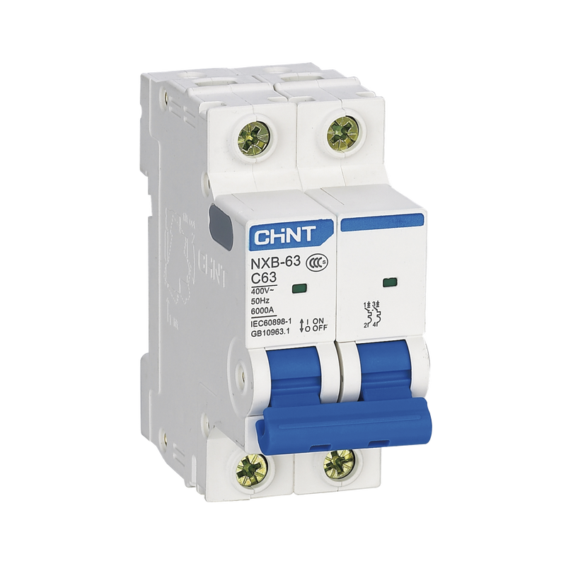 NXB632PC63 Pastilla para Riel Din, 2 Polo, 63 Amp, Vca:110/415v, 6kA, Catálogo: NXB632PC63, Serie: NXB-63.