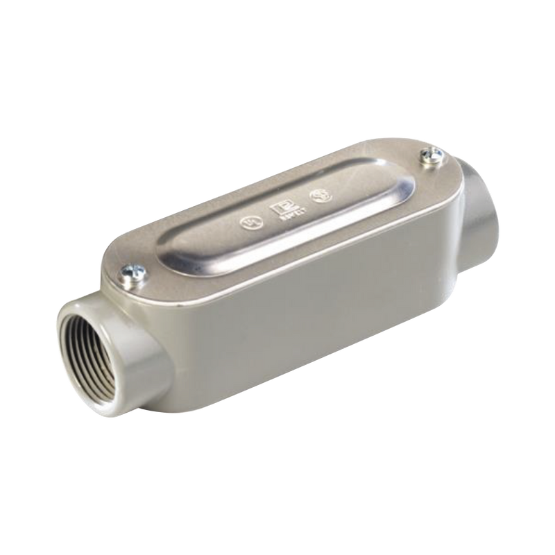 Caja oval roscada tipo C de 1 1/4 (31.8 mm) Incluye tapa y tornillos.