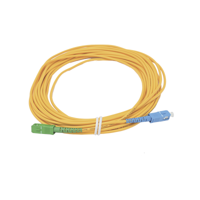 Jumper de Fibra Óptica Simplex, Monomodo, con Conectores SC/UPC-SC/APC, de 10 Metros - Toer