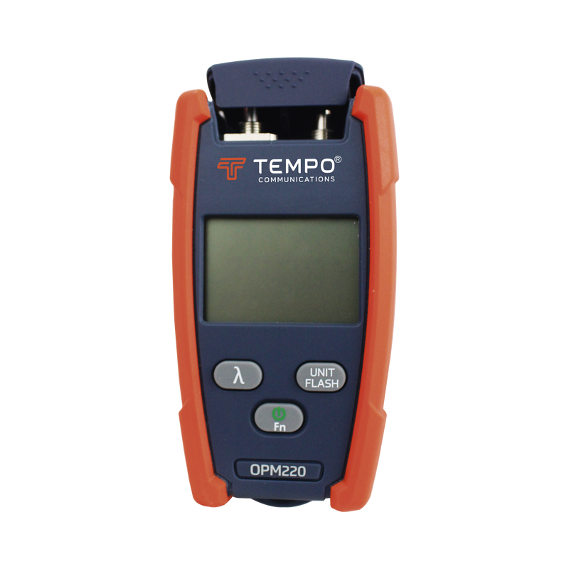 OPM-220 Medidor de Alta Potencia (Micro OPM) para Fibra Óptica con Localizador Visual de Fallos (VFL), entrada universal de 2.5 mm (para conectores SC, ST y FC)