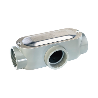 Caja Condulet tipo T de 1/2" (12.7 mm) Incluye tapa y tornillos. - Toer