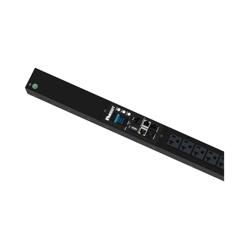 P16D20G PDU G6 Monitoreable (MI) para Distribución de Energía, Enchufe de Entrada NEMA 5-15P, Con 16 Salidas NEMA 5-20R, de Instalación Vertical, 120 Vca, 15 Amp