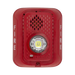 Sirena con Lámpara LED Estroboscópica / a 2 Hilos / Montaje en Pared / 24 Vcd / Configuración Estroboscópica Seleccionable / Texto en Inglés / Color Rojo - Toer