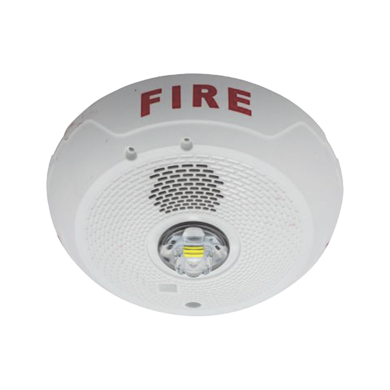 PC2WLED Sirena con Lámpara LED Estroboscópica, Montaje en Techo, Nivel de Candelas Seleccionable, Color blanco , Nuevo Diseño Moderno y Elegante y Menor Consumo de Corriente