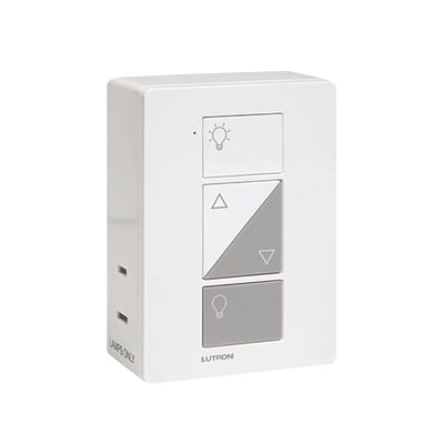 PD3PCLWH (Caseta Wireless) Adaptador inteligente para tomacorriente, seleccione 1 de las 3 funciones, atenuador, apagador ó repetidor señal inalámbrica Lutron. 100W LED / 300W INC/HAL