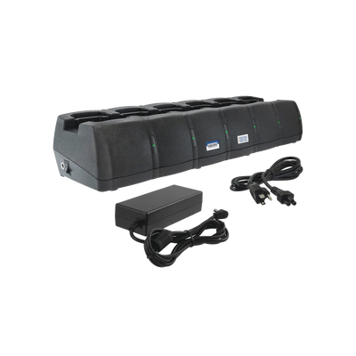 Cargador rápido de 6 cavidades de escritorio para radio ICOM ICM25