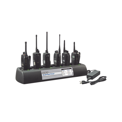 Multicargador de 6 cavidades para radios Kenwood TK3230, Pro Talk XLS.