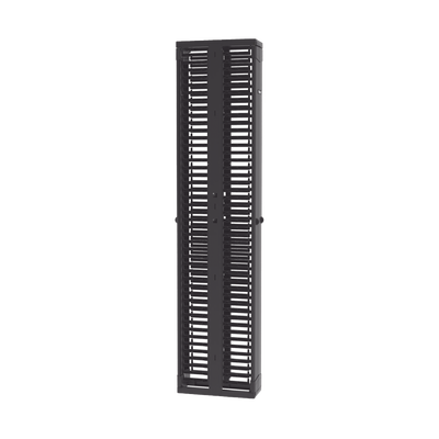 Organizador Vertical PatchRunner™, Doble (Frontal y Posterior), Para Rack Abierto de 45 Unidades, 8in de Ancho, Color Negro - Toer