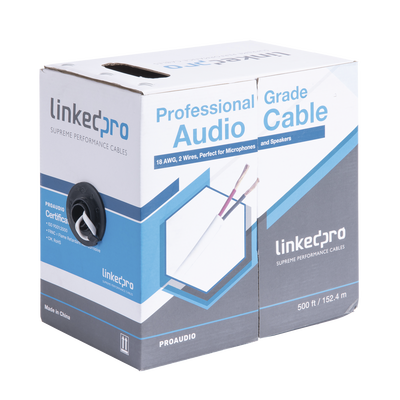 Cable para audio profesional de 2 conductores calibre 18 para aplicaciones de audio y automatización bobina de 152 m - Toer