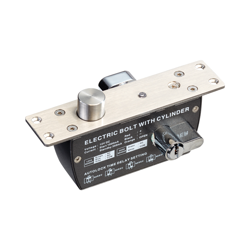 PROEB620 Cerradura de Perno 2000 kg de sujeción/ Cerrada en caso de falla (Fail Safe)/ Con temporizador y Sensor de puerta