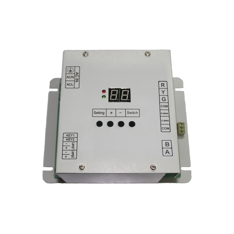 Controlador D / Tráfico P / Cruce Peatonal / 5 Salidas / Con Gabinete.