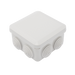 Caja Derivación-Conexión de Plástico (89 X 89 X 50 mm) con 7 Glándulas de Goma. Para Instalaciones Comerciales,  Residenciales e Industriales. Cerrado a Presión. - Toer