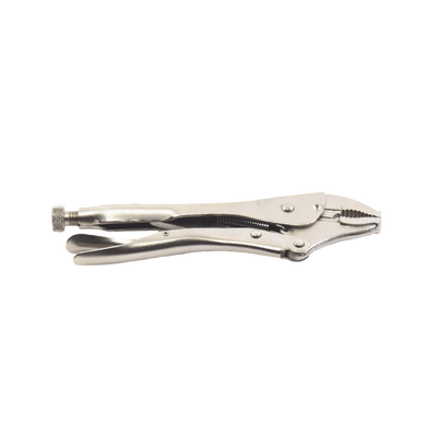 Pinza Perra Ajustable de Presión de 10”. Quijada Curva con Corta Alambre. Acero CR-V - Toer