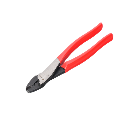 Pinza de 9.5" para cortar y crimpar ( ponchar )  terminales Aislados y No aislados - Toer