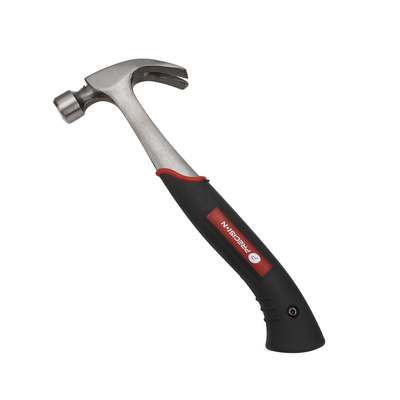 Martillo Uso Rudo de Acero Forjado de 16 oz. con Uña Curva. Con Sujetador Magnético de Clavos. - Toer
